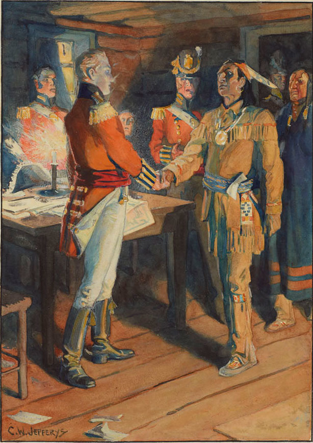 Meeting of Brock and Tecumseh, 1812