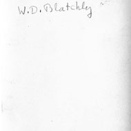 W.D. Blatchly (verso)