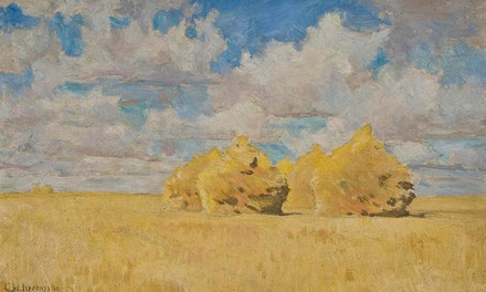 Wheat Stacks on the Prairies 1910
